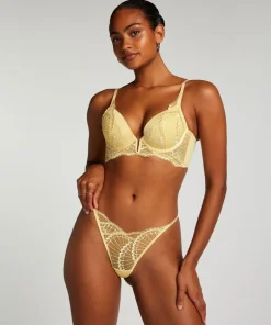 Sali Padded Underwired Longline Bra - Yellow