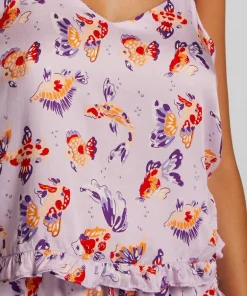 Satin Cami Top - Purple