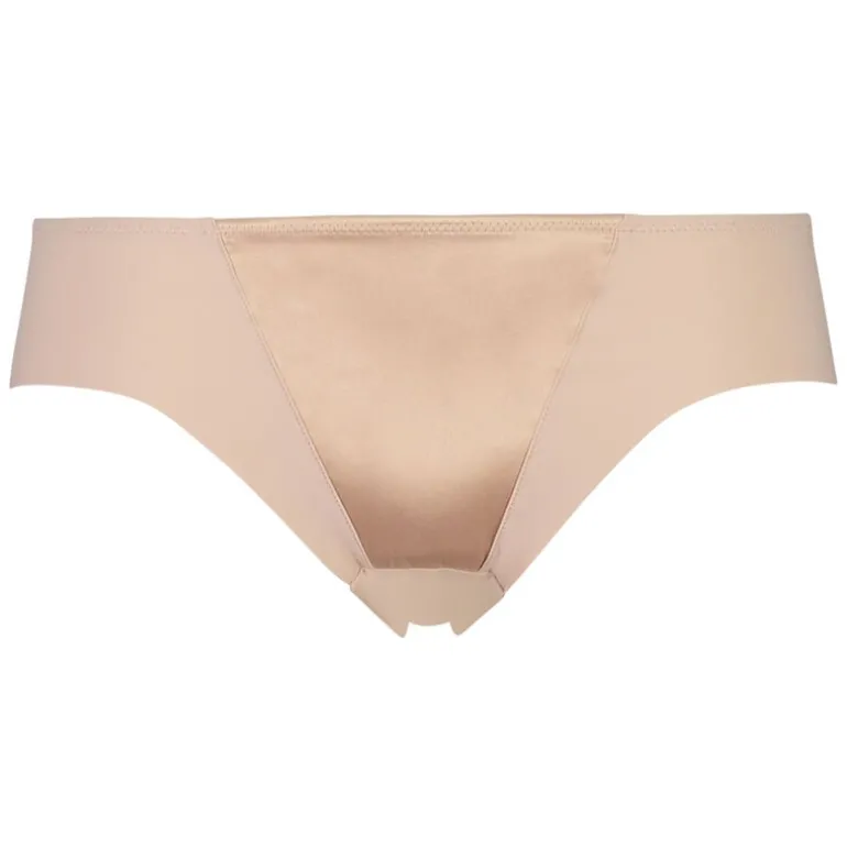 Satin Fleece Brief - Beige