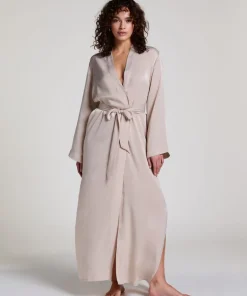 Satin Kimono - Beige