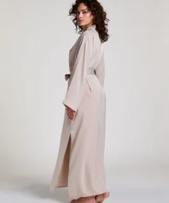 Satin Kimono - Beige