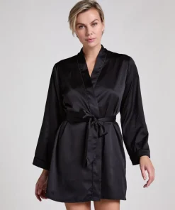 Satin kimono - Black