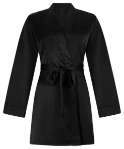 Satin kimono - Black