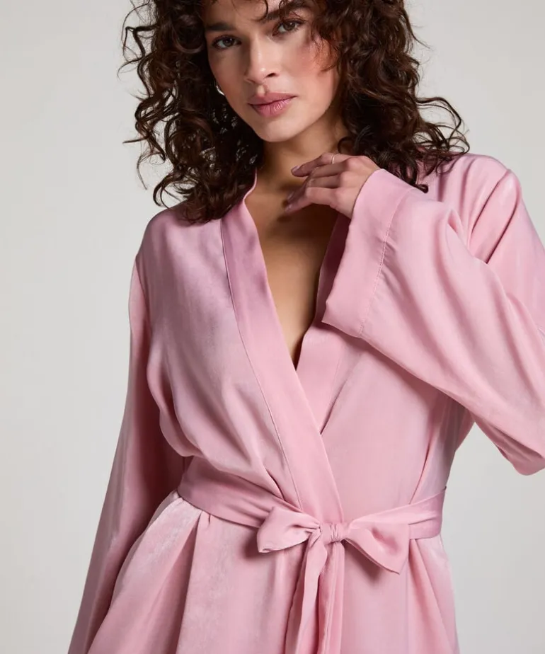 Satin Kimono - Pink