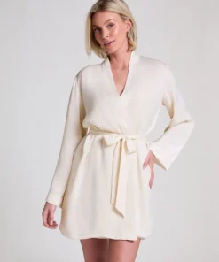 Satin Kimono - White