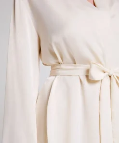 Satin Kimono - White