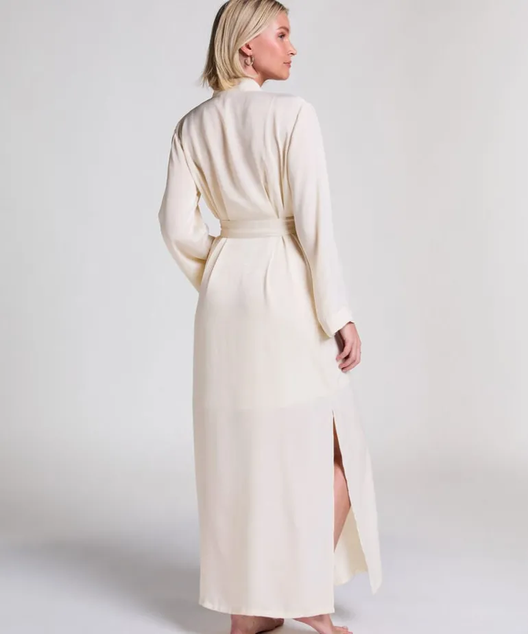 Satin Kimono - White