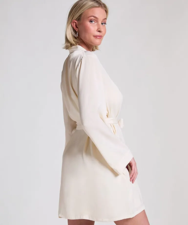 Satin Kimono - White
