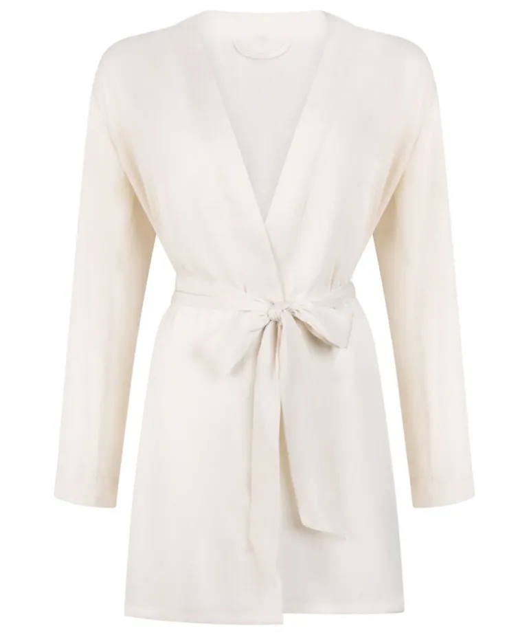 Satin Kimono - White