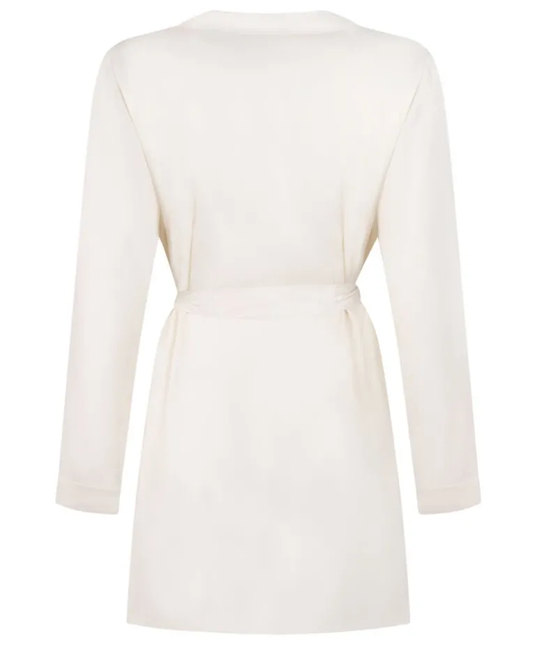 Satin Kimono - White