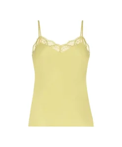 Satin Lace cami top - Yellow