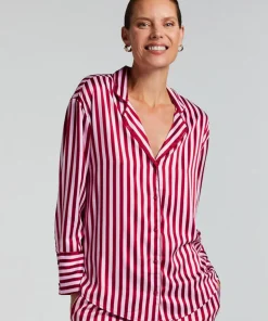 Satin Long-Sleeved Jacket - Pink