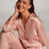 Satin Long-Sleeved Jacket - Pink