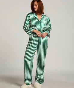 Satin Long-Sleeved Jacket - Green