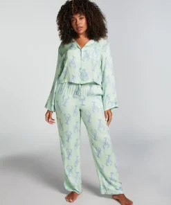 Satin Long-Sleeved Jacket - Green