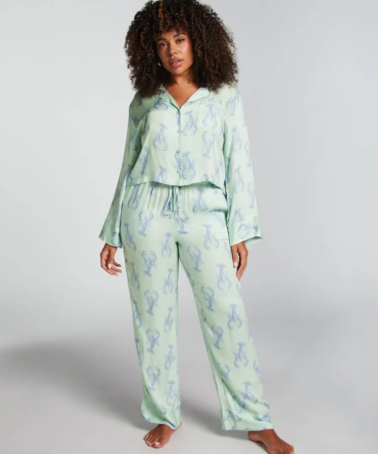 Satin Long-Sleeved Jacket - Green