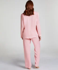 Satin Long-Sleeved Jacket - Pink