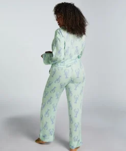 Satin Long-Sleeved Jacket - Green