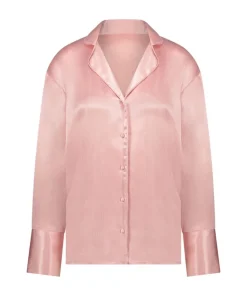 Satin Long-Sleeved Jacket - Pink