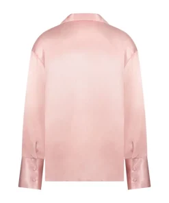 Satin Long-Sleeved Jacket - Pink
