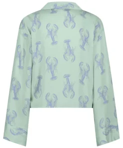 Satin Long-Sleeved Jacket - Green