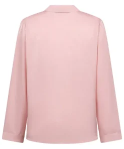 Satin Long-Sleeved Jacket - Pink