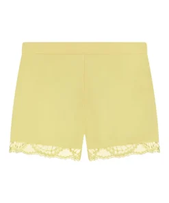 Satin pyjama shorts - Yellow
