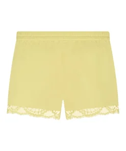 Satin pyjama shorts - Yellow