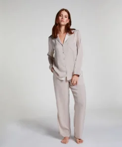 Satin Trousers - Beige