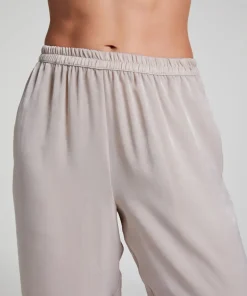 Satin Trousers - Beige