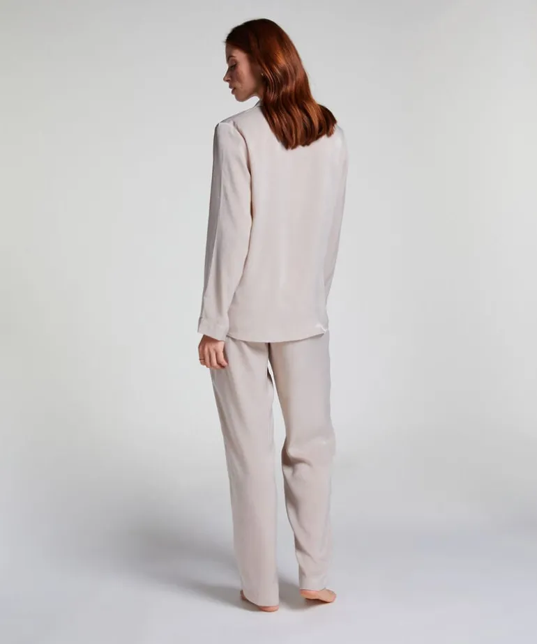 Satin Trousers - Beige