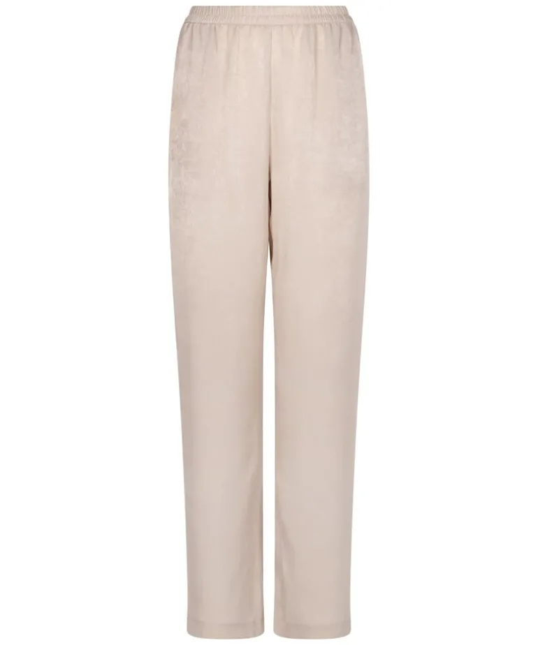 Satin Trousers - Beige