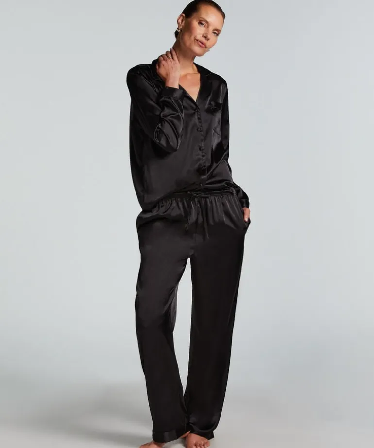 Satin Trousers - Black
