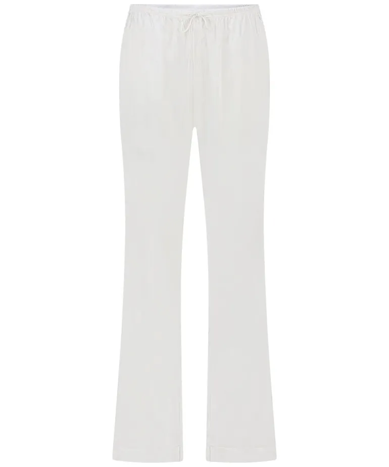 Satin Trousers - White