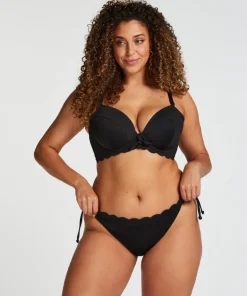 Scallop Bikini Bottoms - Black