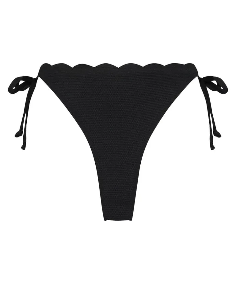 Scallop Bikini Bottoms - Black