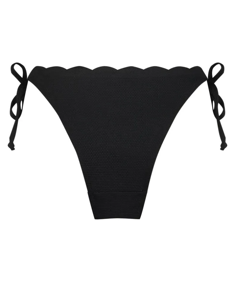 Scallop Bikini Bottoms - Black