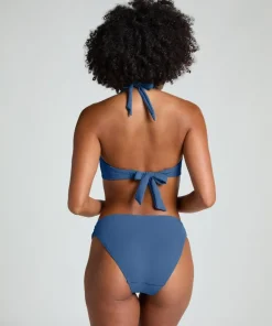 Scallop Halter Bikini Top - Blue