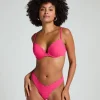 Scallop High-Leg Bikini Bottoms - Pink