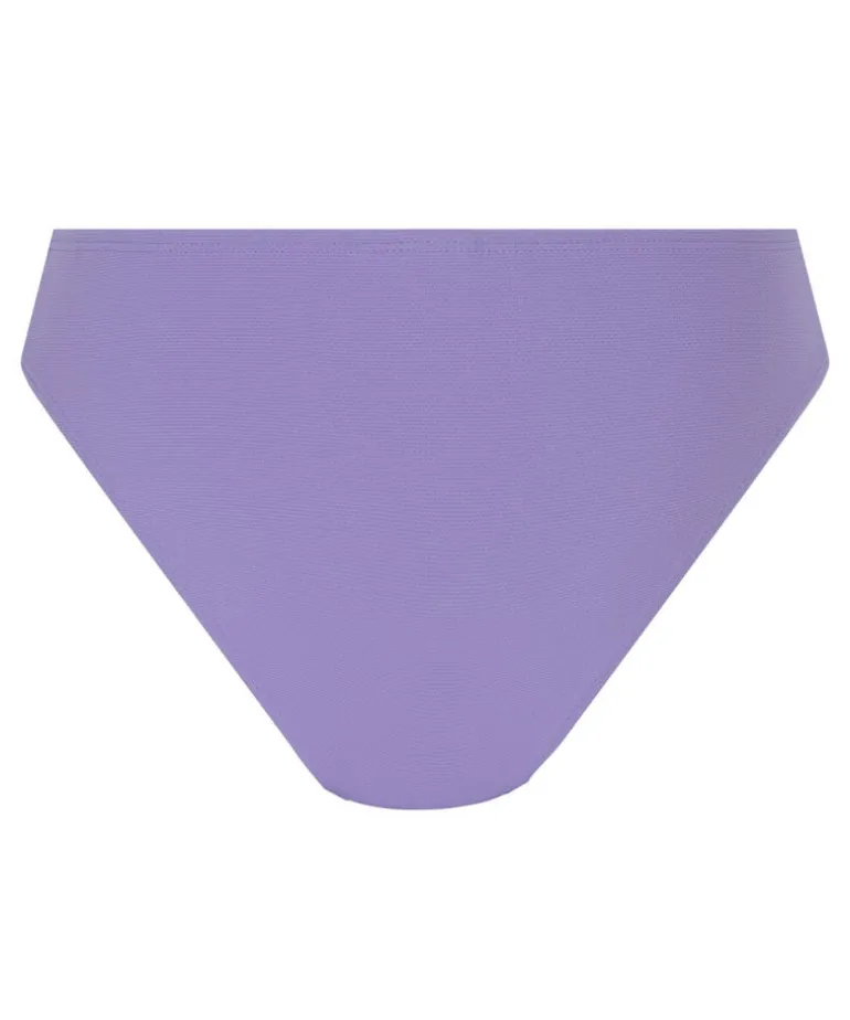 Scallop High-Leg Bikini Bottoms - Purple