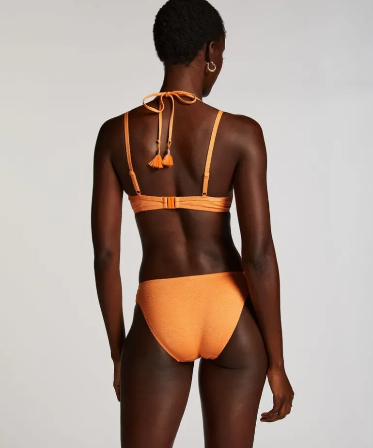 Scallop Lurex Rio Bikini Bottoms - Orange