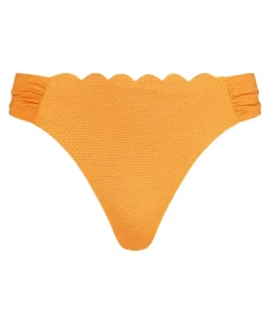 Scallop Lurex Rio Bikini Bottoms - Orange