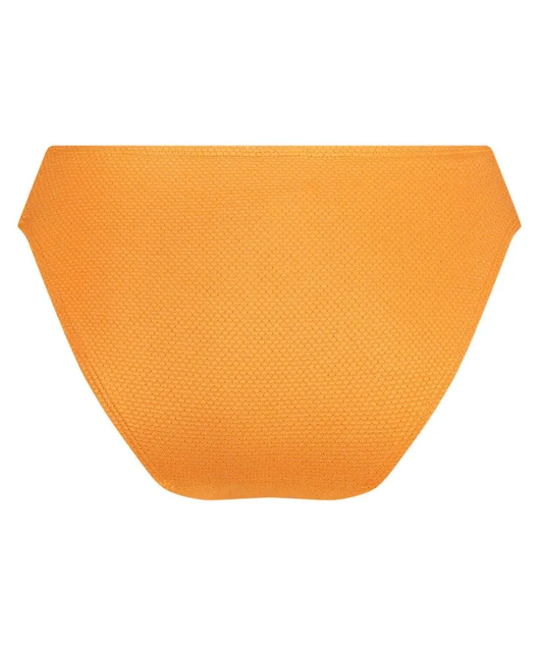 Scallop Lurex Rio Bikini Bottoms - Orange