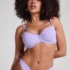 Scallop Padded Underwired Bikini Top - Purple