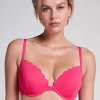 Scallop padded underwired bikini-top - Pink