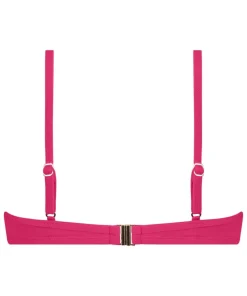 Scallop padded underwired bikini-top - Pink