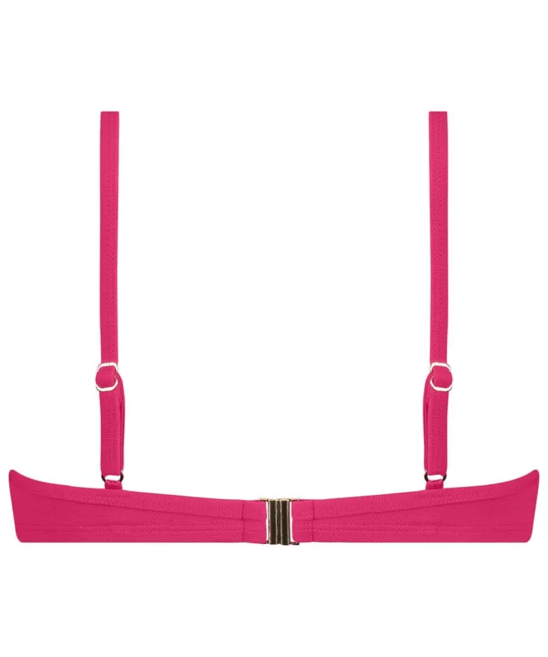 Scallop padded underwired bikini-top - Pink