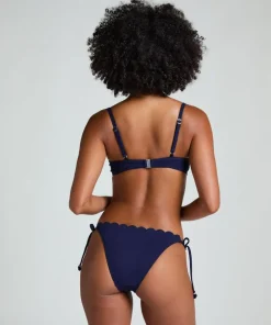 Scallop push-up underwired bikini top Cup A - E - Blue