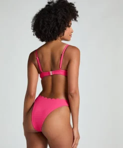Scallop push-up underwired bikini top Cup A - E - Pink
