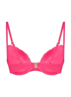 Scallop push-up underwired bikini top Cup A - E - Pink